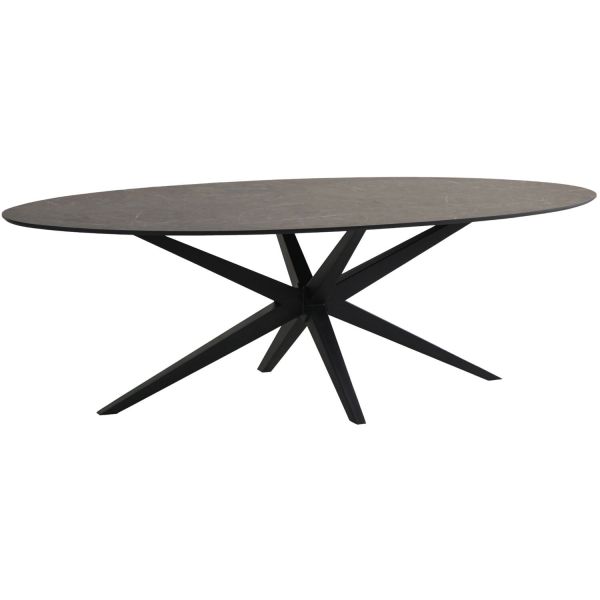 Eettafel Ranea 160x90 cm ovaal met ranke spinpoot