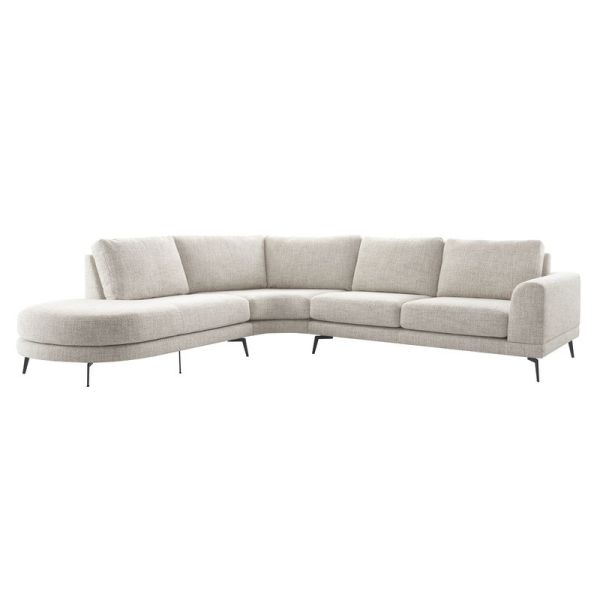 Hoekbank links Flandria koudschuim en polyether beige
