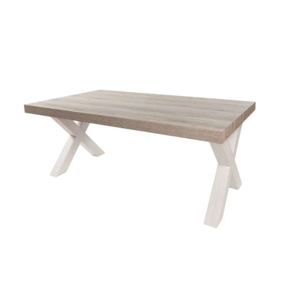 Eettafel Silvares met kruispoot 184x100 cm rechthoekig