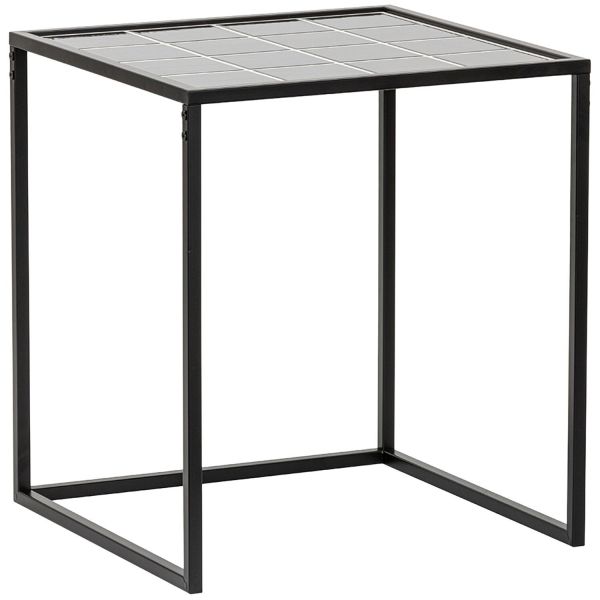 Bijzettafel Ciney 44 cm vierkant zwart