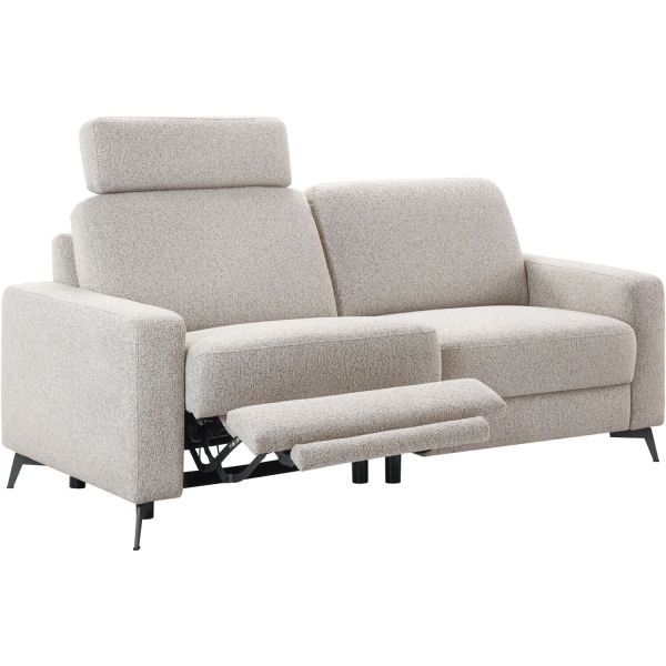 2,5 zitsbank Mirtho grijs + relaxfunctie, pocket en viscoschuim