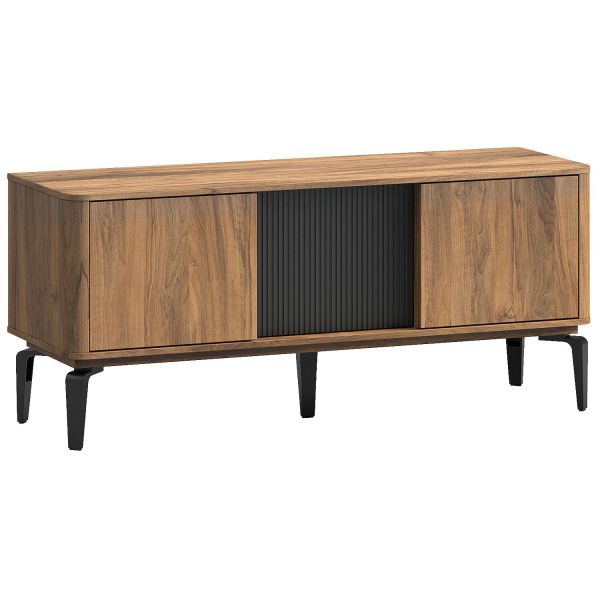 Tv-meubel Lodetto 141 cm deur zwart