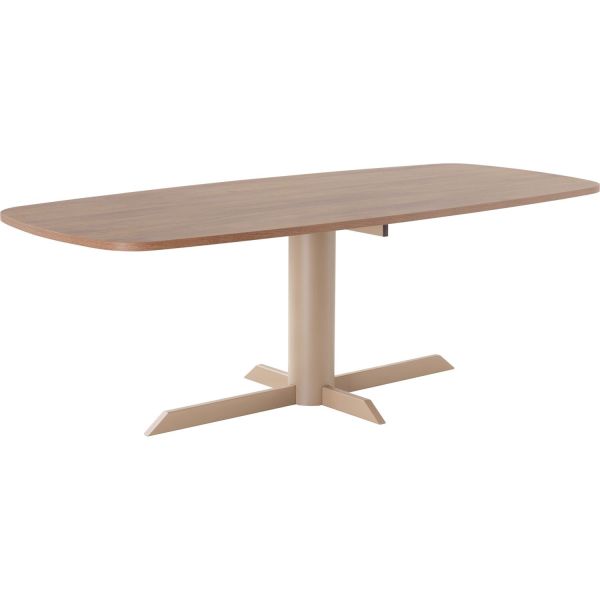 Eettafel Levado met kolompoot 225x100 cm Deens ovaal