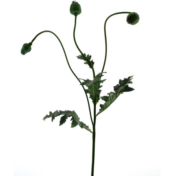 Kunstbloem Poppy Capsuie groen