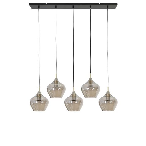 Hanglamp Winfield mat zwart smoke