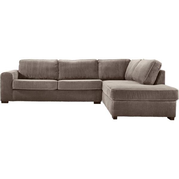 Hoekbank rechts Pomasi grijs basic comfort