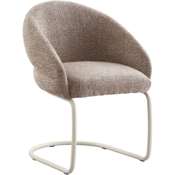 Armstoel juva bouclé bruin