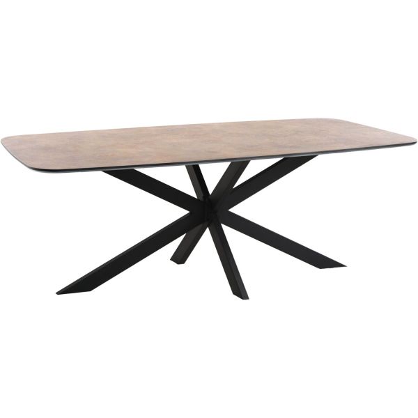 Eettafel Ranea 180x103 cm Deens ovaal brons met rechte spinpoot