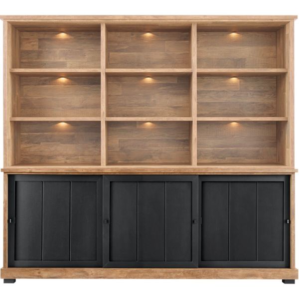 Wandmeubel Ladonia 210x233x50 cm 3 schuifdeuren