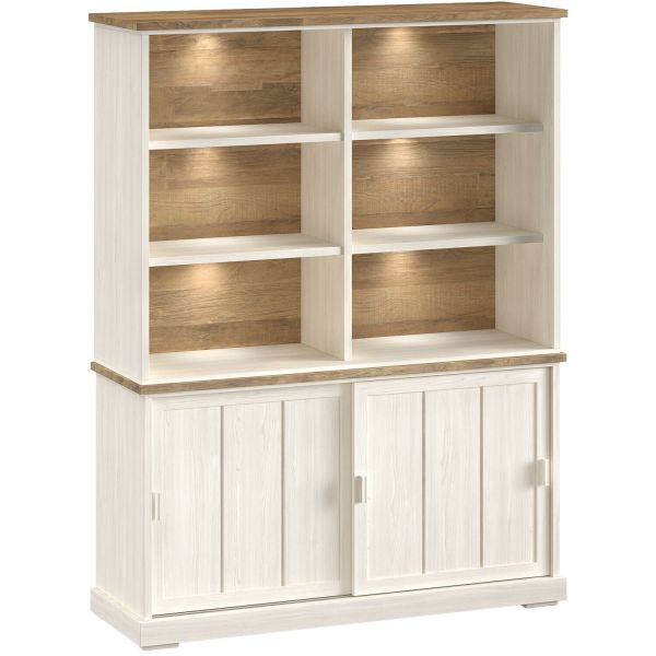 Wandkast Eldora 210x143x50 cm 2 schuifdeuren en verlichting