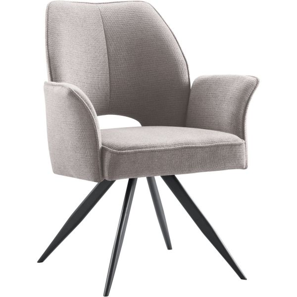 Eetkamerstoel Matane draaibaar lichtgrijs