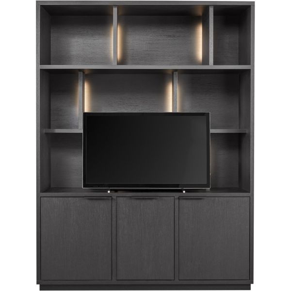TV-wandkast Verdio 212x159x050 cm zwart
