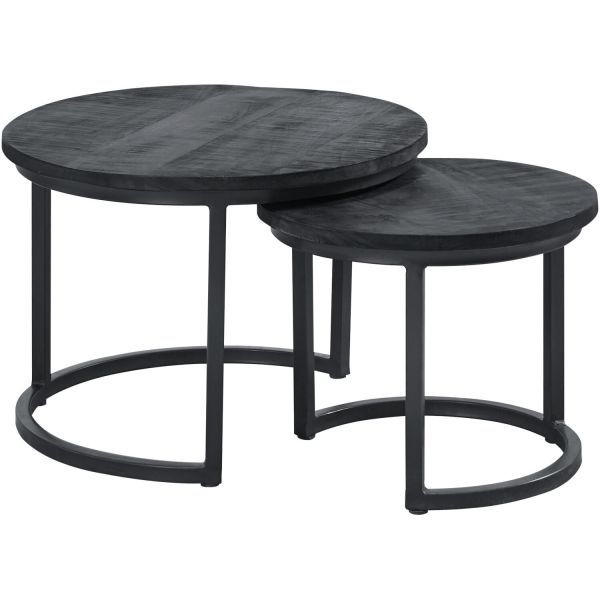 Bijzettafelset Foxford black