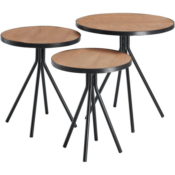 Bijzettafelset Chiva bruin