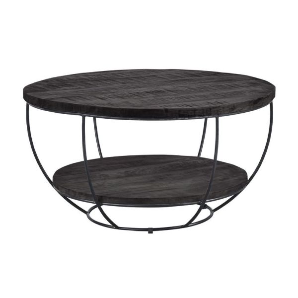 Salontafel Glenfield 130x65 cm Deens ovaal zwart