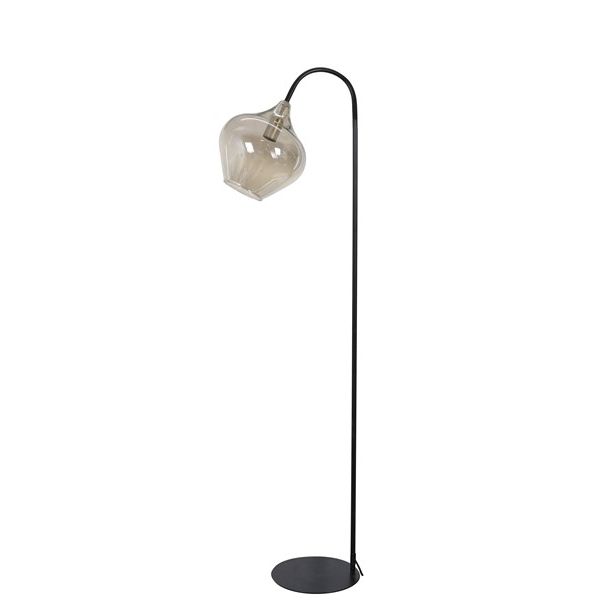 Vloerlamp Winfield mat zwart smoke