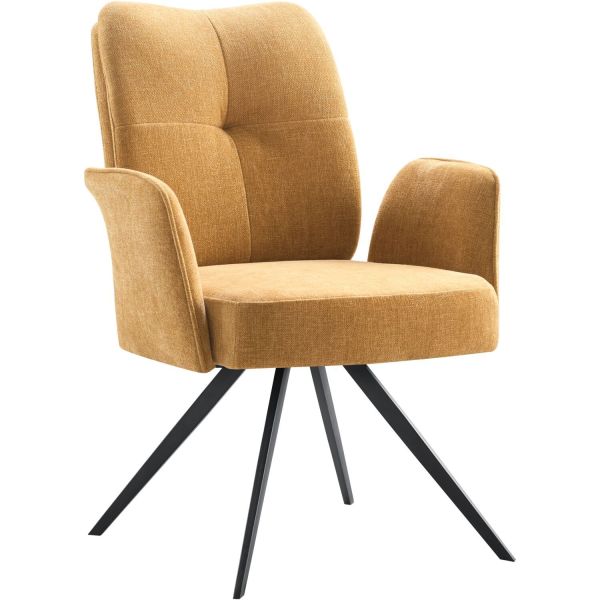 Eetkamerstoel Anmore draaibaar geel