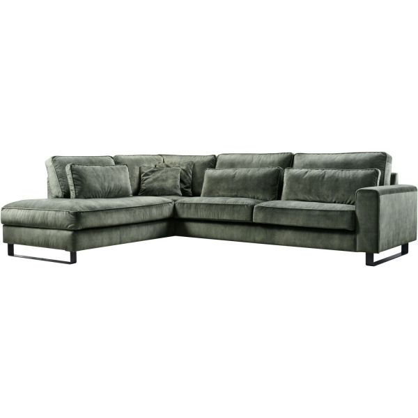 Hoekbank links Coventry groen premium comfort