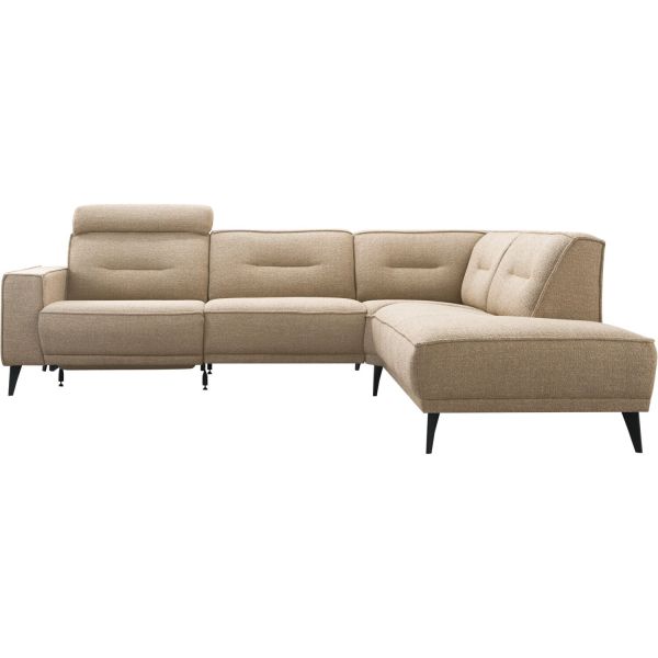 Hoekbank rechts Hazima beige met relaxfunctie