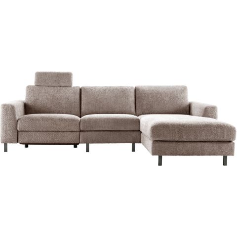 Hoekbank rechts Totham bruin relaxfunctie basic comfort