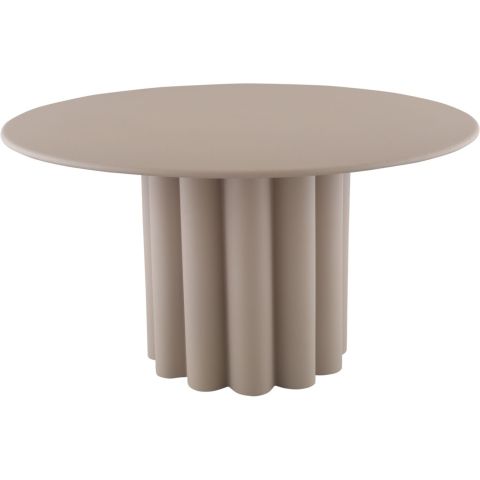 Bijzettafel Easdale 57x37 cm rond beige