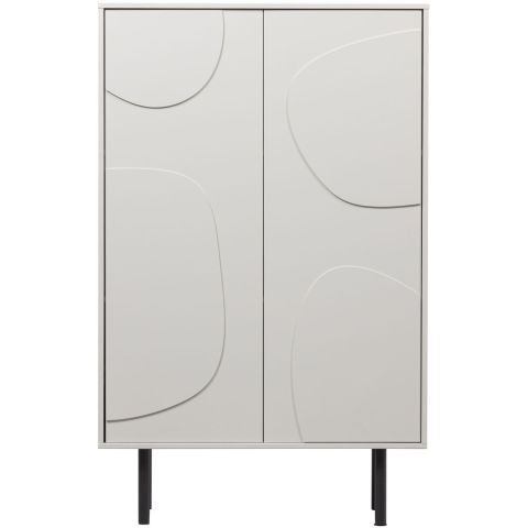 Opbergkast Woood Cadiz 135x85x40 cm wit