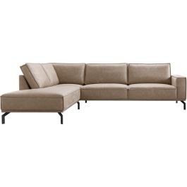 Hoekbank links Alburg microleder taupe premium comfort