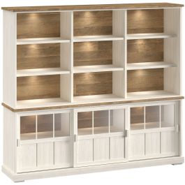 Wandmeubel Eldora 210x233x50 cm 3 glazen schuifdeuren