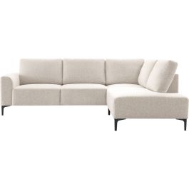Hoekbank rechts Garzeno beige met hoge poten basic comfort