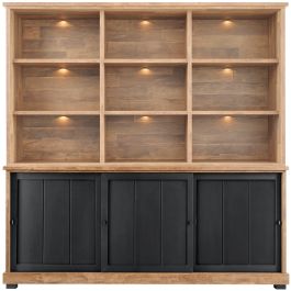 Wandmeubel Ladonia 210x209x50 cm 3 schuifdeuren