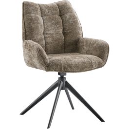 Eetkamerstoel Rindo draaibaar taupe