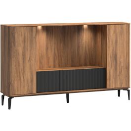 Tv-meubel Lodetto 228 cm deuren zwart