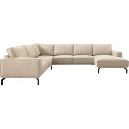Hoekbank links Alburg beige basic comfort