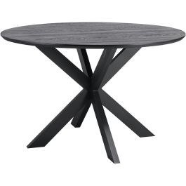Eettafel Walden zwart eikenhout 130 cm  rond