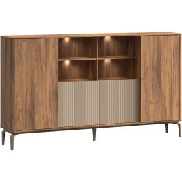 Opbergkast Lodetto 236x137x45 cm deuren champagnekleur