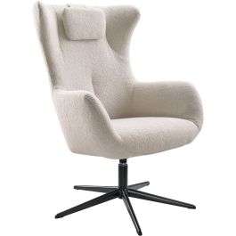 Draaifauteuil Renville beige met nekkussen