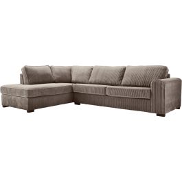 Hoekbank links Pomasi grijs met diepe zit premium comfort