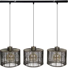 Hanglamp Bincerro donkerbrons metaal 3-lichts
