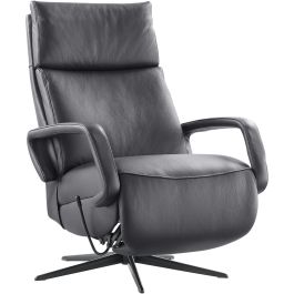 Relaxfauteuil Orona small zwart leer