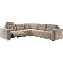 Hoekbank Moulti grijs relaxfunctie links premium comfort