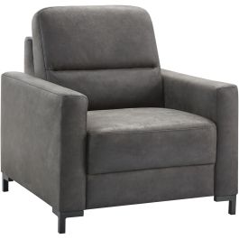 Fauteuil Mirtho microleder antraciet excellent comfort