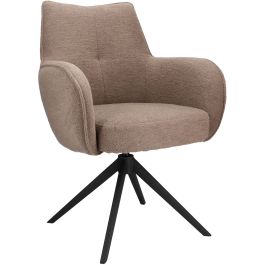 Eetkamerstoel Derio draaibaar taupe
