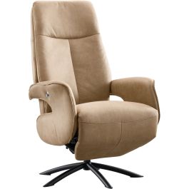 Relaxfauteuil Balfour small microleder lichtbruin