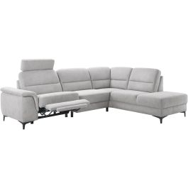 Hoekbank rechts Mirtho grijs relaxfunctie premium comfort