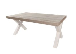 Eettafel Silvares met kruispoot 184x100 cm rechthoekig