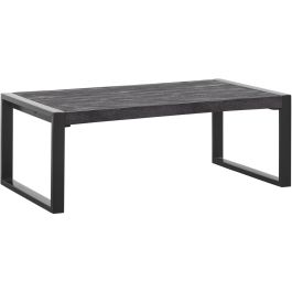 Salontafel Newhaven zwart mangohout 110x60 cm rechthoekig