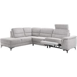 Hoekbank links Mirtho grijs  relaxfunctie basic comfort