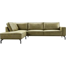 Hoekbank links Alburg mosgroen basic comfort