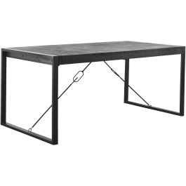 Eettafel Newhaven U-poot zwart 180x90 cm rechthoekig