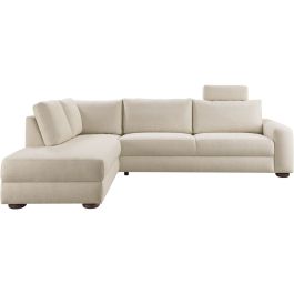 Hoekbank links Famatina met hoofdsteun beige basic comfort
